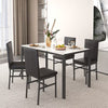 SYNGAR 5 Piece Dining Set, Modern Dining Table and Chairs Set for 4, Kitchen Dining Table Set with Faux Marble Tabletop & 4 PU Leather Upholstered Chairs, for Small Space, Breakfast Nook, D8836