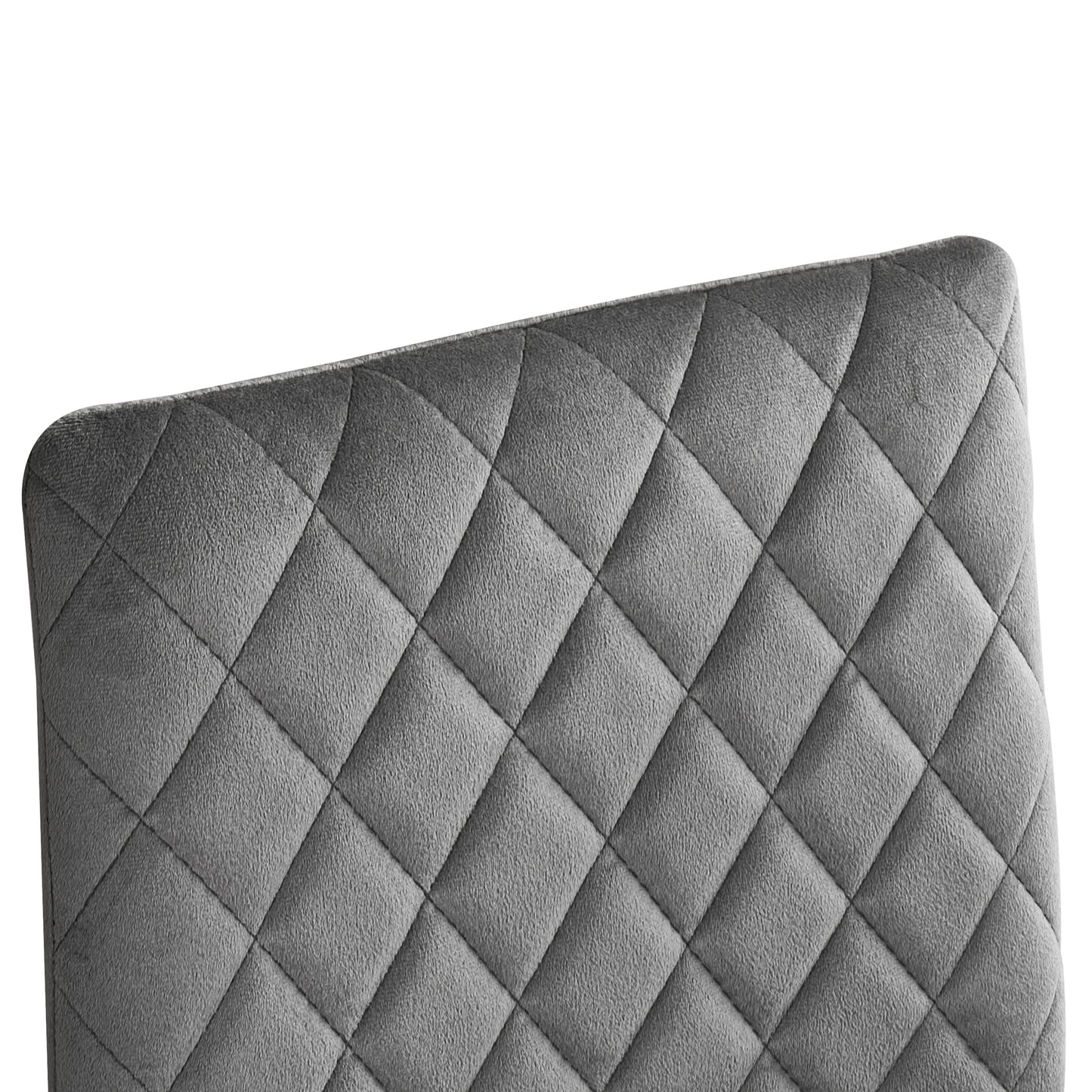 SYNGAR Modern Bar Stools Set of 2, Fabric Bar Chair with Metal Legs, Counter Height Bar Stools, Bar Chairs for Kitchen Bars Restaurants, Contemporary Tufted Barstools Set, Gray