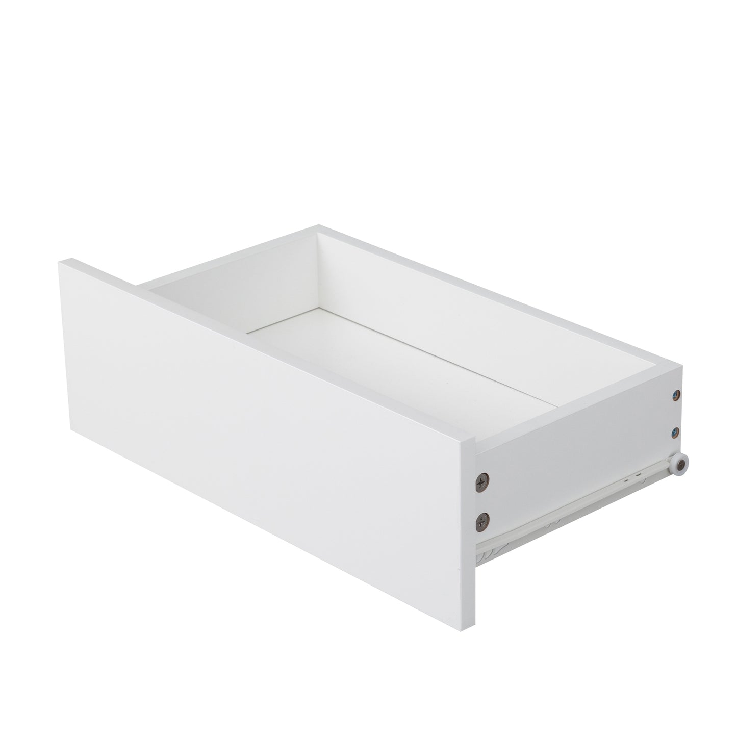 SYNGAR LED Coffee Table with 4 Storage Sliding Drawers and Open Shelves, Modern High Glossy Center Table Rectangular with Multiple Colors LED Lights for Living Room Bedroom, Easy Assembly, White