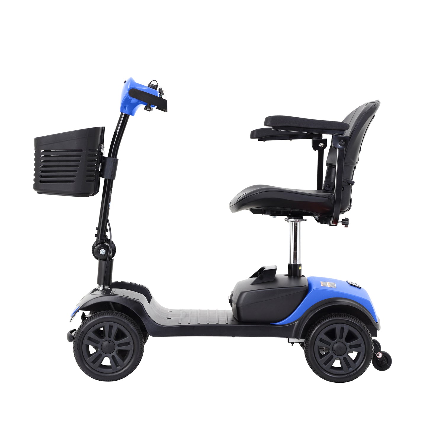 SYNGAR Electric Mobility Scooters for Seniors with Anti-tip Wheels, 4 Wheels 8mph Powered Mobility Scooters for Adults with Storage Box, Swivel Seat, Folding Mobility Scooter, Easy Assembly, Blue