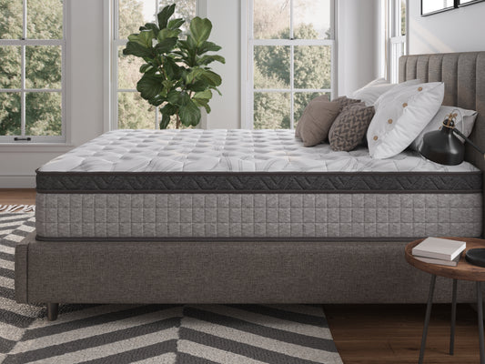 King Mattress 10 Inch, SYNGAR Hybrid Mattress in a Box, Mid-Firm Cooling Gel Memory Foam Mattress with Pocket Spring, CertiPUR-US and Oeko-Tex Certified, Gray