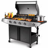 Syngar 4-Burner Propane Gas Grill – 50,000 BTU Stainless Steel Outdoor BBQ with Side Burner, 478sq.in Cooking Area, Patio Cooker for Backyard Party & Family Gathering