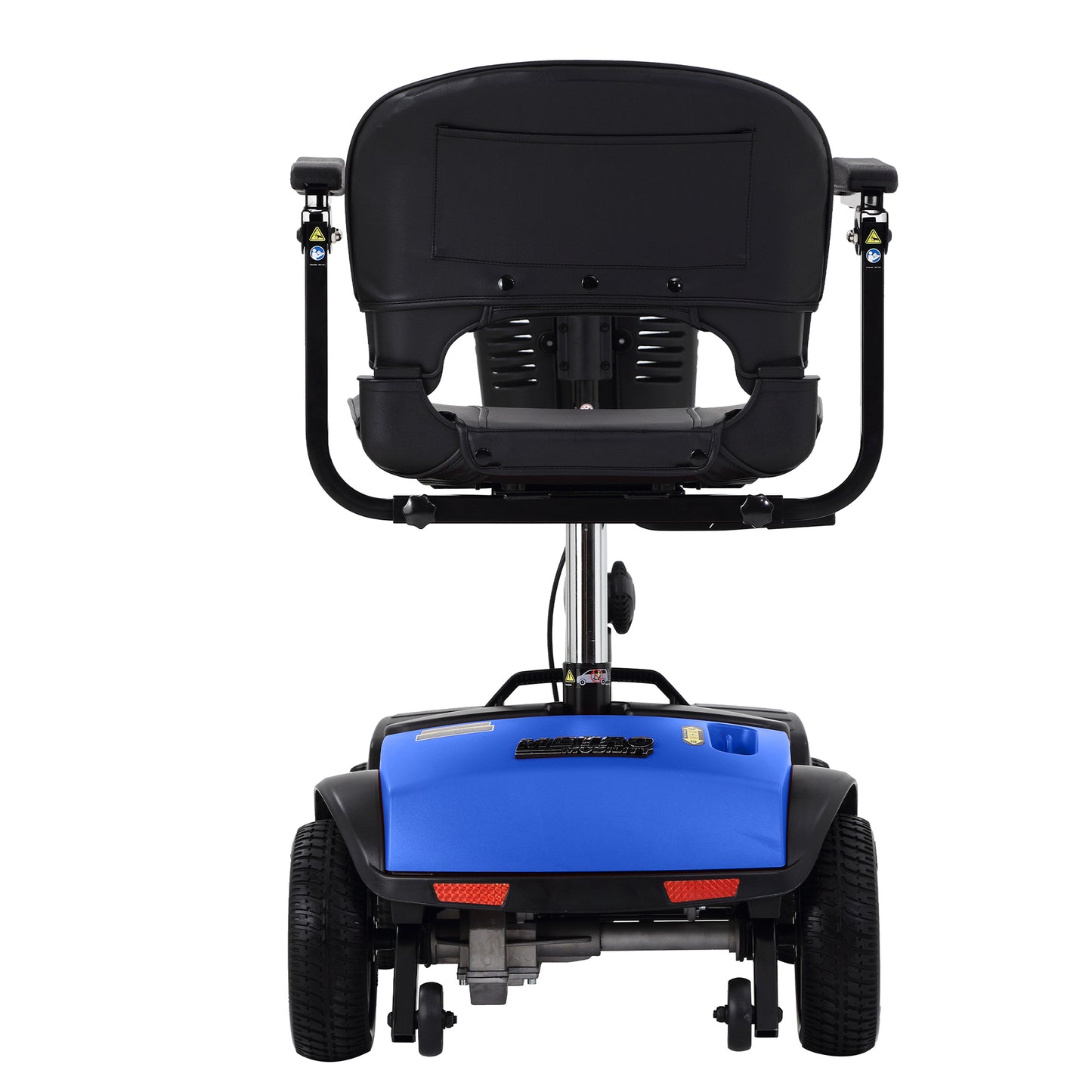 SYNGAR Electric Mobility Scooters for Seniors with Anti-tip Wheels, 4 Wheels 8mph Powered Mobility Scooters for Adults with Storage Box, Swivel Seat, Folding Mobility Scooter, Easy Assembly, Blue