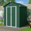 6' x 4' Outdoor Storage Shed with Metal Base, Metal Tools Storage Shed, Galvanized Steel Garden Shed with Lockable Doors for Backyard, Patio, Lawn, D9133