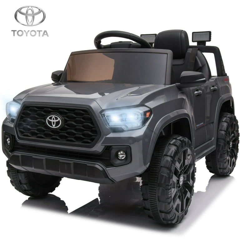 SYNGAR Black 12 V Powered Ride On Car Toyota Tacoma Licenced with Remote Control and MP3 Player for Girls Boys 2 3 4 Years