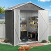 Seizeen Outdoor Storage Shed, 6' x 4' Metal Storage Shed with Base , Seizeen Tools Storage Shed, Galvanized Steel Garden Shed with Lockable Doors for Backyard, Patio, Lawn