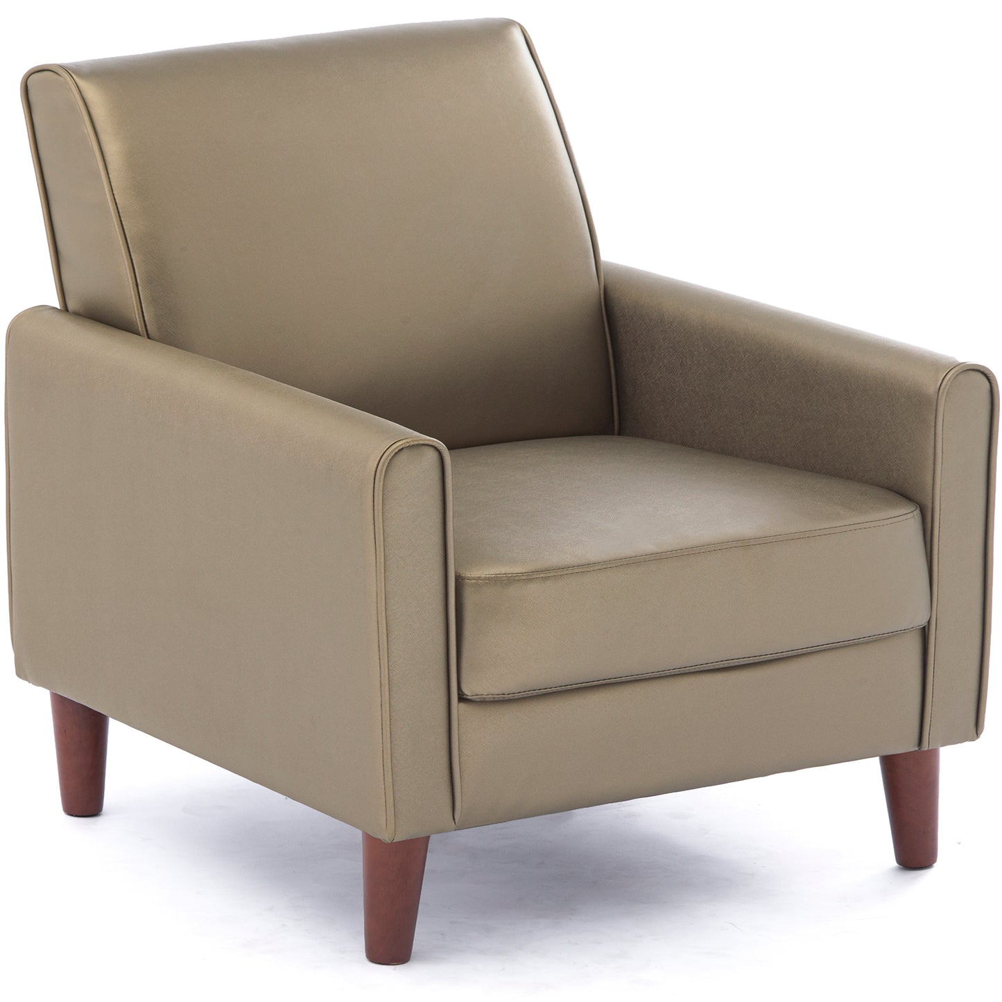 SYNGAR Accent Chair for Living Room, Bedroom Comfy Reading Armchair, Mid Century Modern Arm Chair Soft Linen Upholstered Cozy Side Single Sofa Chair Relaxing Seating, Dark Grey