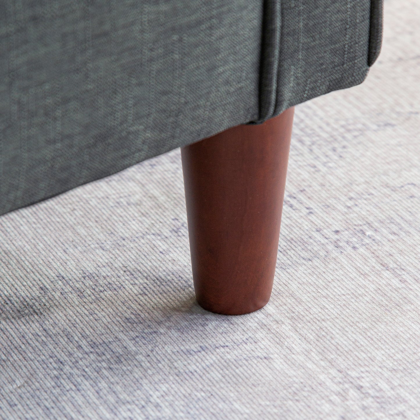 SYNGAR Accent Chair for Living Room, Bedroom Comfy Reading Armchair, Mid Century Modern Arm Chair Soft Linen Upholstered Cozy Side Single Sofa Chair Relaxing Seating, Dark Grey