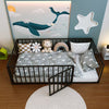 Twin Size Montessori Floor Bed,Metal Floor Bed Frame with Safety Guardrails, Fence and Swing Door, No Box Spring Needed, Black