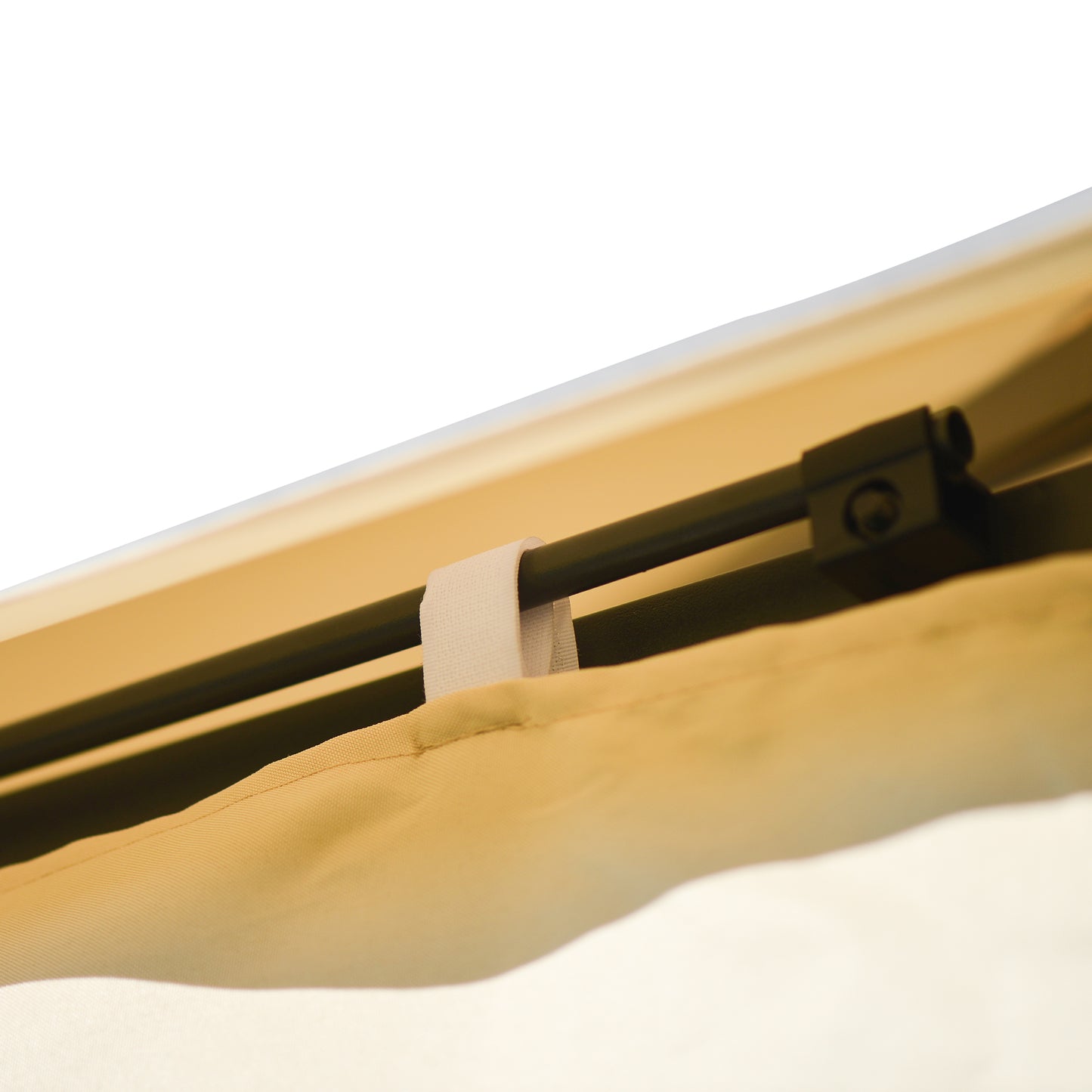 SYNGAR 10.5 x 10.5 ft Outdoor Gazebo, Patio Canopy for Shade and Rain with Mosquito Netting, Soft Top Relaxing Gazebo with Double Vented Roof, for Poolside, Lawn, Backyard, Deck, Garden, Beige, Y021