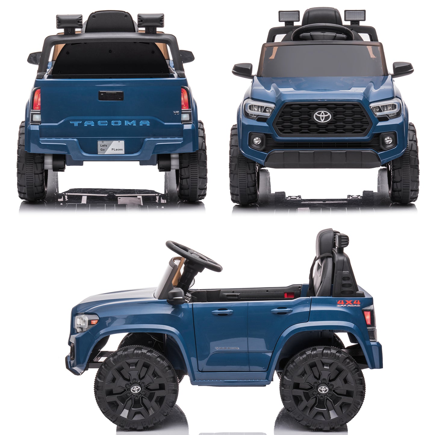 SYNGAR Blue 12 V Toyota Tacoma Powered Ride-On with Remote Control