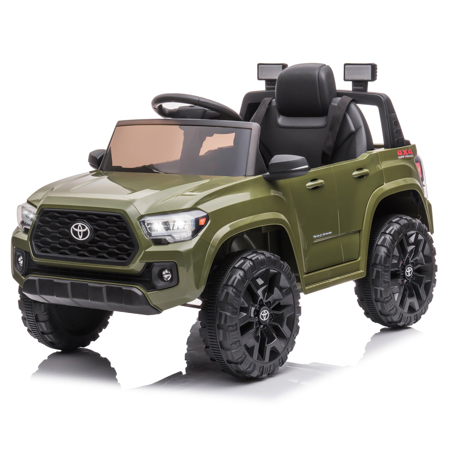 SYNGAR Kids 12V Licensed Toyota Tacoma Powered Ride on Car, Electric Ride on Toy with Remote Control, MP3 Player and LED Lights, Battery Powered Car Vehicle for Kids Boys Girls Gift, Green, Y018