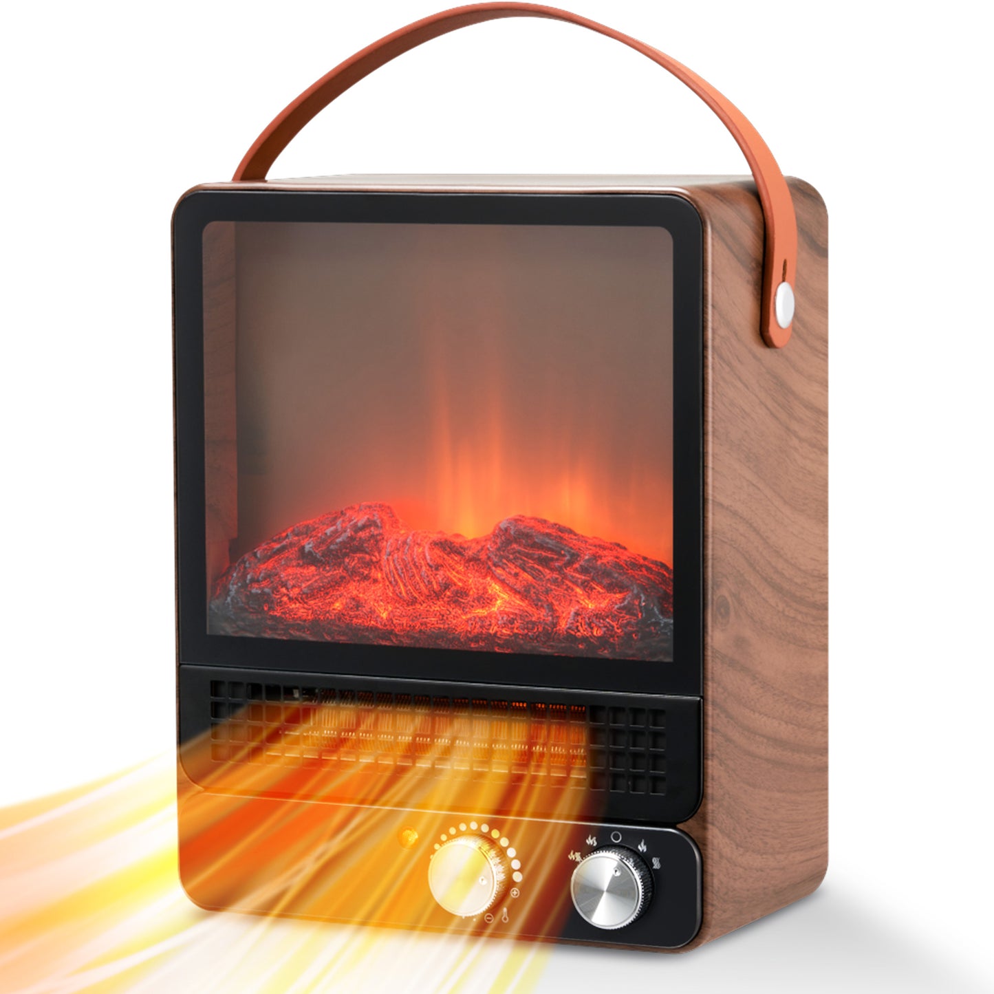 SYNGAR Space Heater for Indoor Use, Fast Heating, Electric & Portable Tower Heater with Thermostat, 1500W Room Heater with 2 Modes, 12H Timer, LED Display, Safe for Office Use, Black
