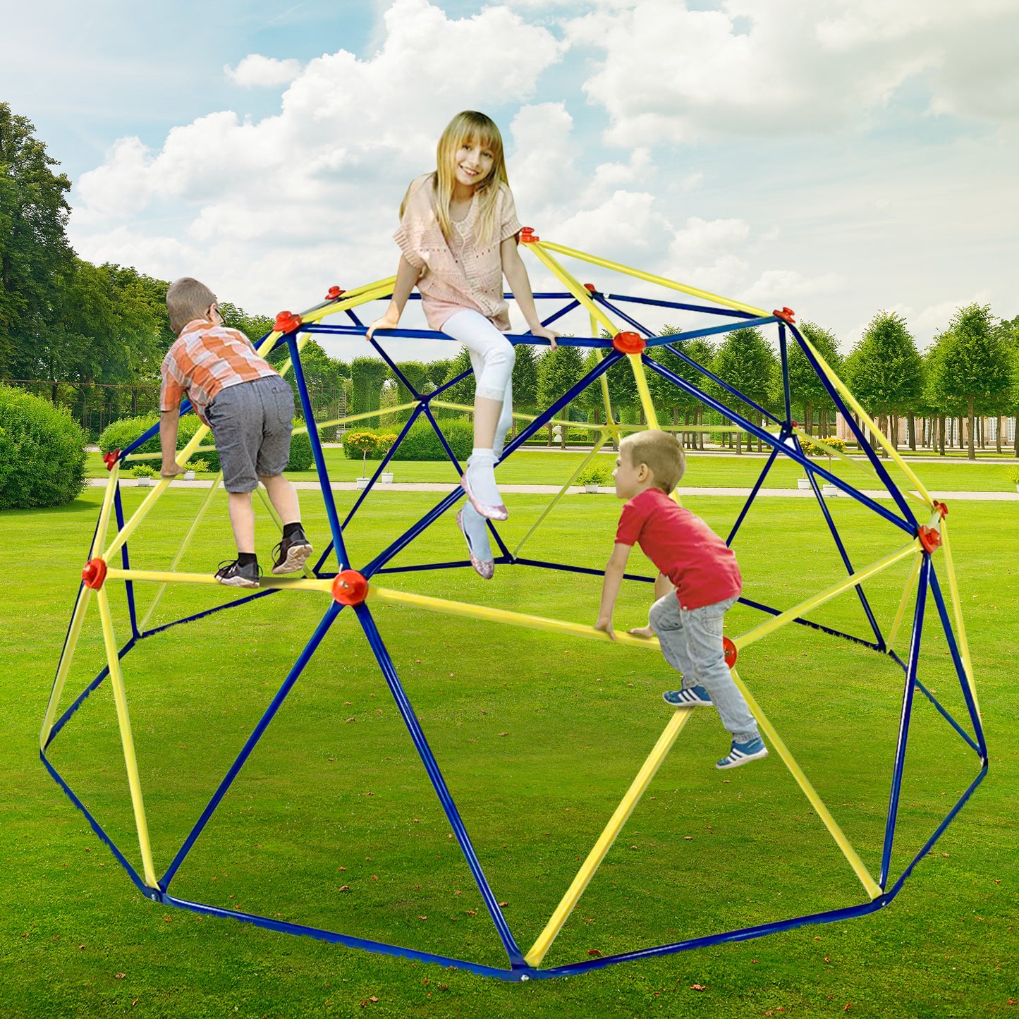 SYNGAR Outdoor Climbing Dome, 10ft Jungle Gym Dome Climber for Kids Age 3-12, 800 lbs Weight Capacity, D9213