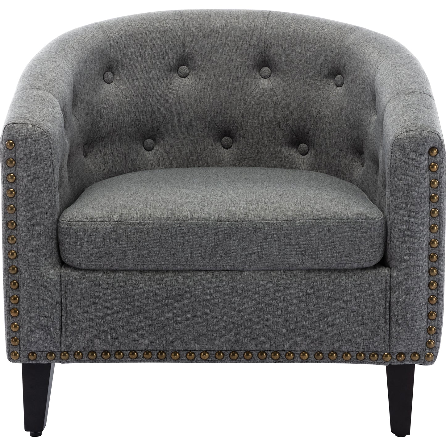 SYNGAR Accent Chair for Living Room, Bedroom Comfy Reading Armchair, Mid Century Modern Arm Chair Soft Upholstered Cozy Side Single Sofa Chair Relaxing Seating, Beige