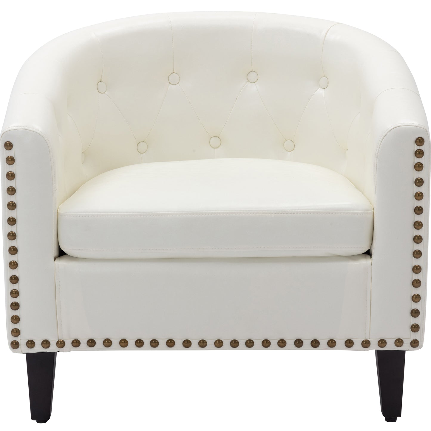 SYNGAR Accent Chair for Living Room, Bedroom Comfy Reading Armchair, Mid Century Modern Arm Chair Soft Upholstered Cozy Side Single Sofa Chair Relaxing Seating, Beige