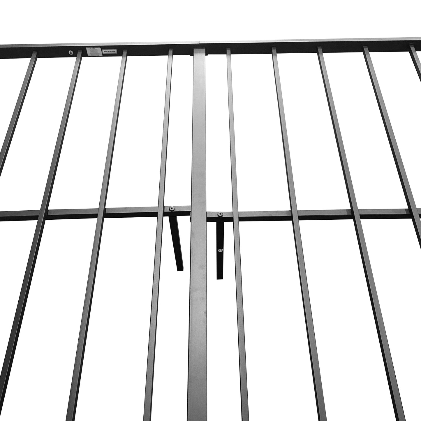 Full Bed Frame with Headboard, Metal Platform Bed Frame Full Size with Strong Steel Slat Supported for Kids Teens Adults, Black, LJ920