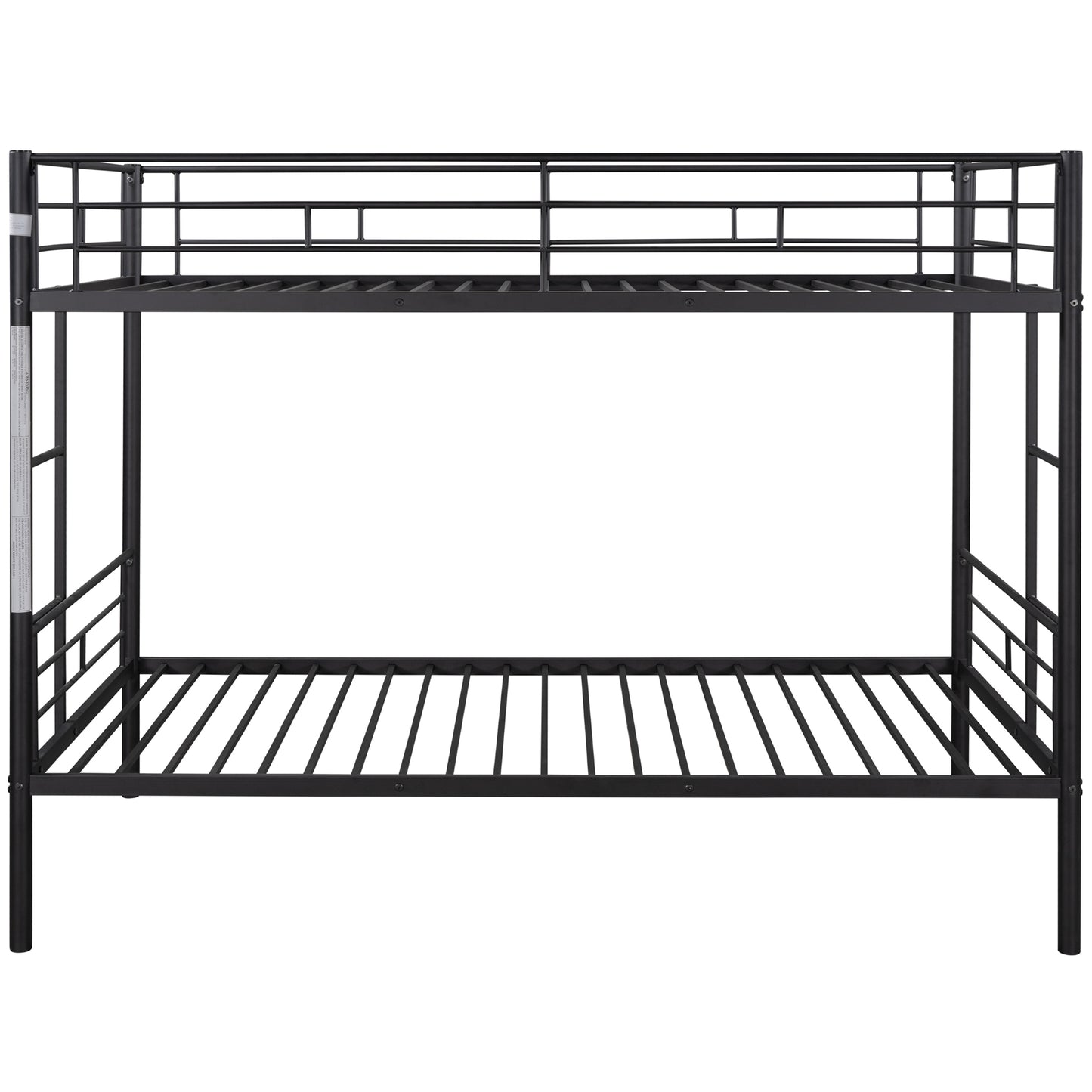 SYNGAR Metal Twin Over Twin Bunk Beds, Twin Bunk Beds for Kids Teens Adults, Industrial Bunkbed No Box Spring Required, Black