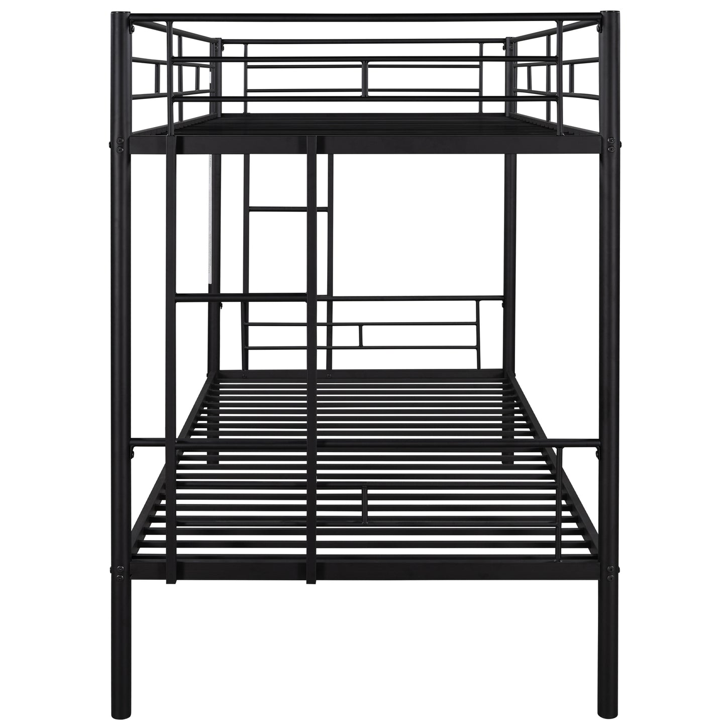SYNGAR Metal Twin Over Twin Bunk Beds, Twin Bunk Beds for Kids Teens Adults, Industrial Bunkbed No Box Spring Required, Black