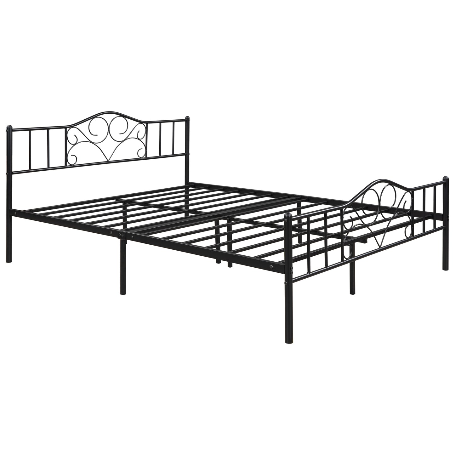SYNGAR Queen Size Bed Frame, Modern Metal Platform Bed Frame Queen Size with Headboard and 500lb Weight Capacity, No Box Spring Needed