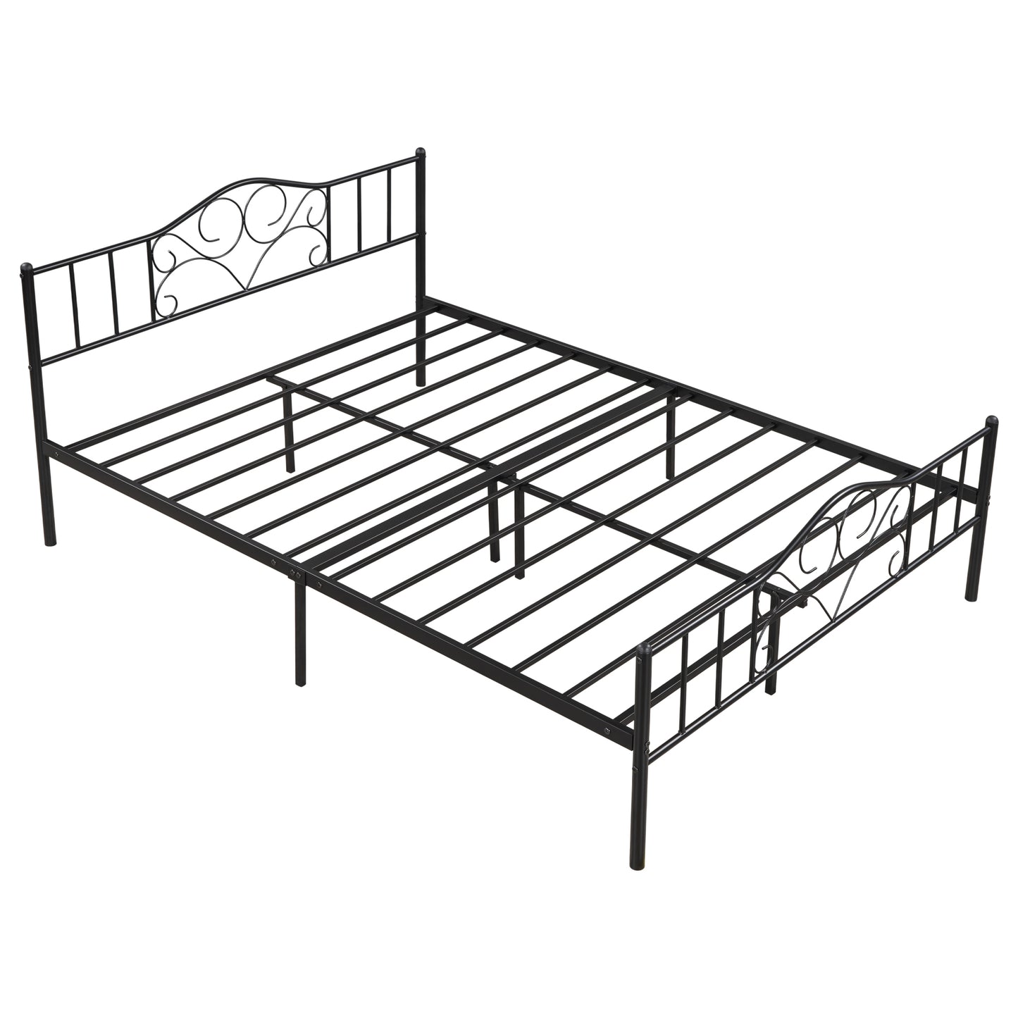 SYNGAR Queen Size Bed Frame, Modern Metal Platform Bed Frame Queen Size with Headboard and 500lb Weight Capacity, No Box Spring Needed