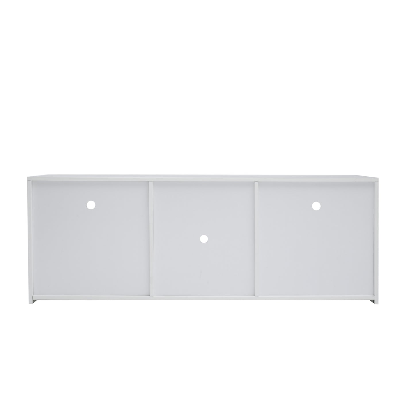 SYNGAR White TV Stand for 65 inch TV, Modern High Glossy TV Console Table Stand with 16 Colors LED Lights, Living Room TV Table Stand Buffet Cabinet with Storage, 58"L×14" W×21"H