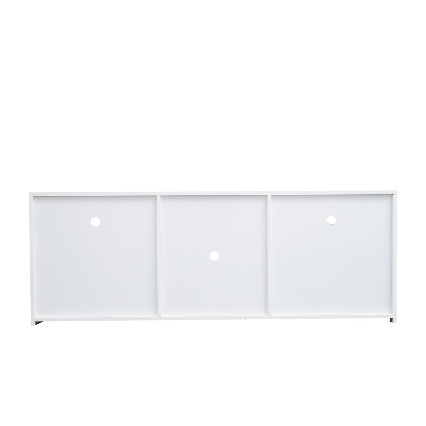 SYNGAR White TV Stand for 65 inch TV, Modern High Glossy TV Console Table Stand with 16 Colors LED Lights, Living Room TV Table Stand Buffet Cabinet with Storage, 58"L×14" W×21"H