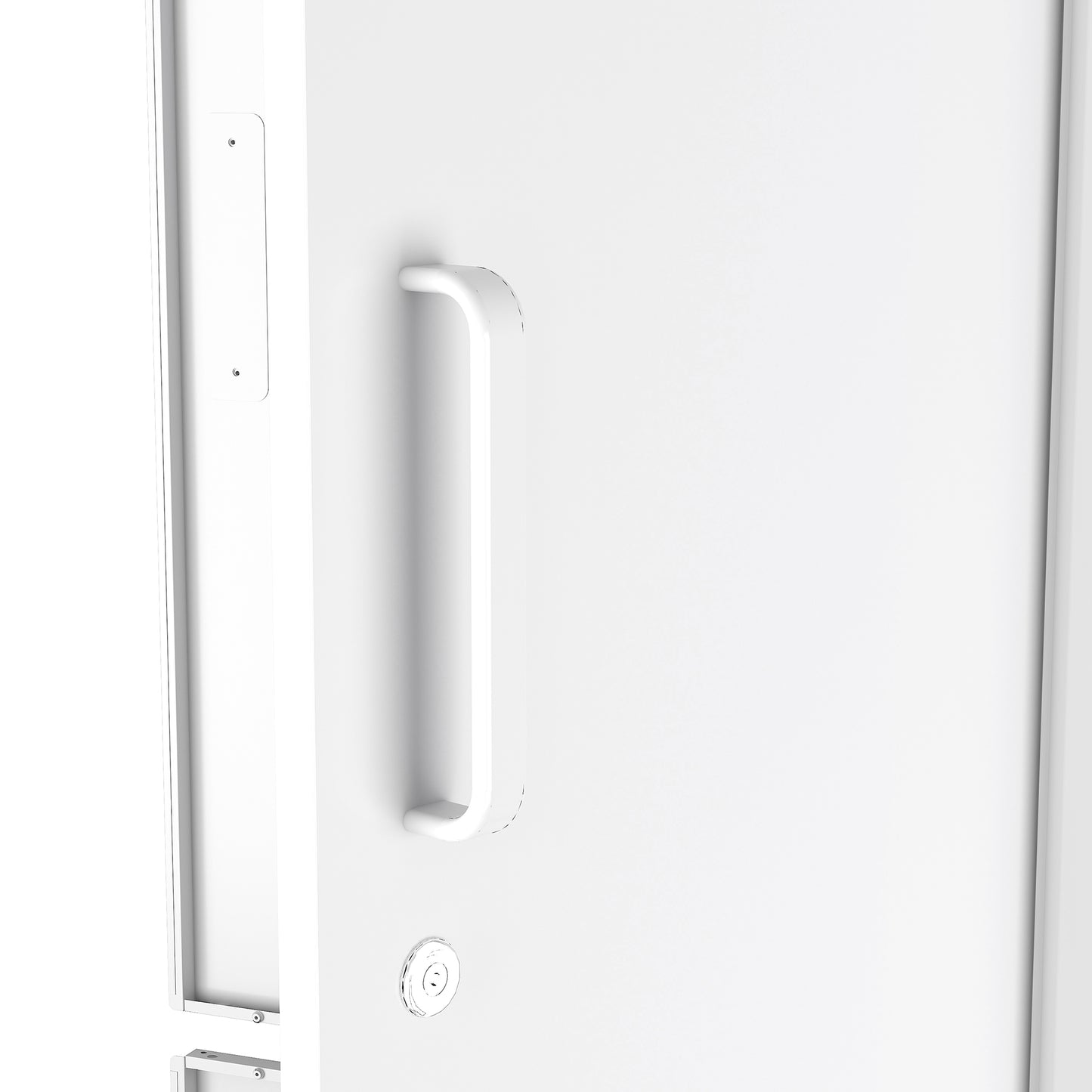 SYNGAR Garage Cabinet, 72in Metal Lock Storage Cabinet with Doors and Shelves, Office Cabinet for Home Office Utility Room Office and Kitchen Pantry, White