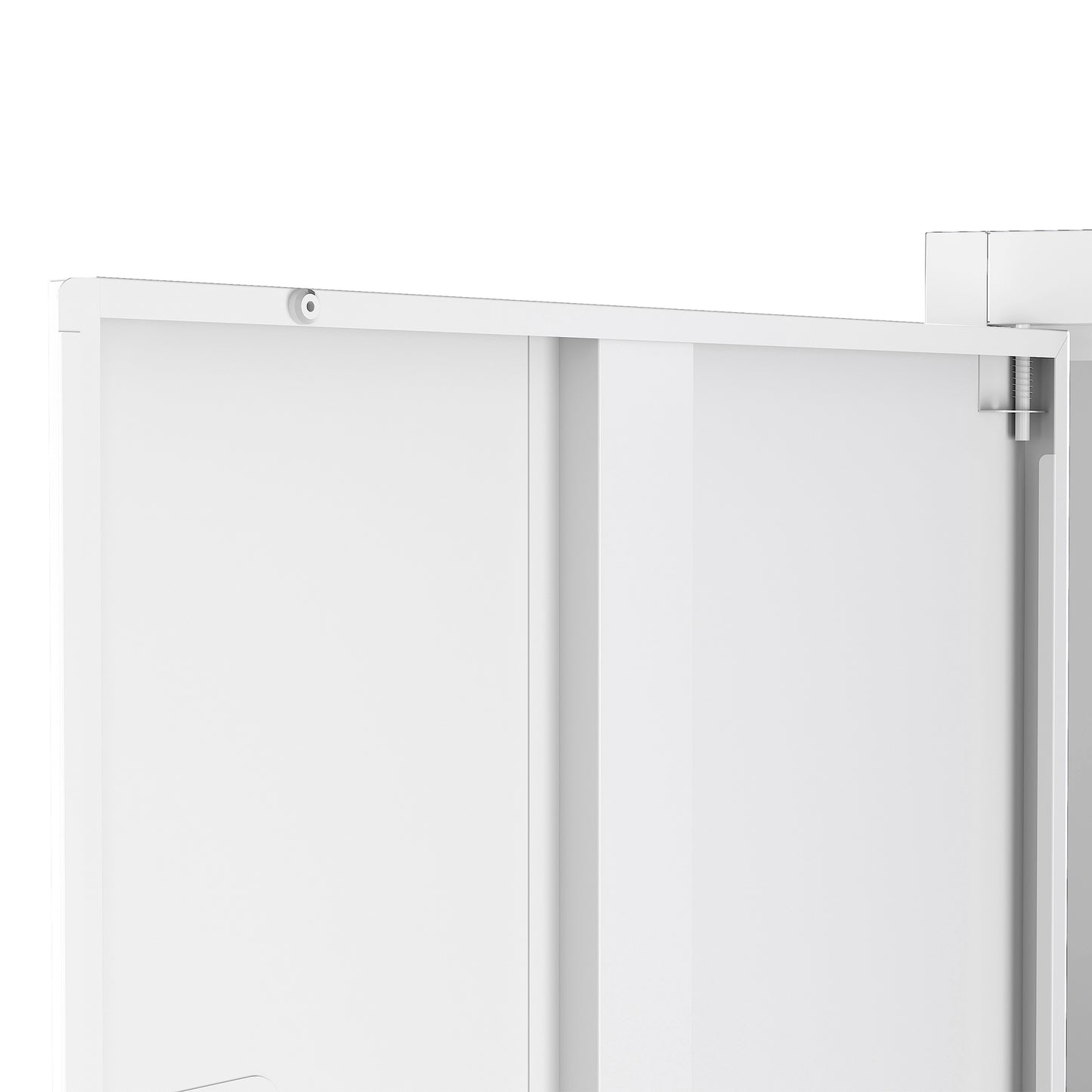 SYNGAR Garage Cabinet, 72in Metal Lock Storage Cabinet with Doors and Shelves, Office Cabinet for Home Office Utility Room Office and Kitchen Pantry, White