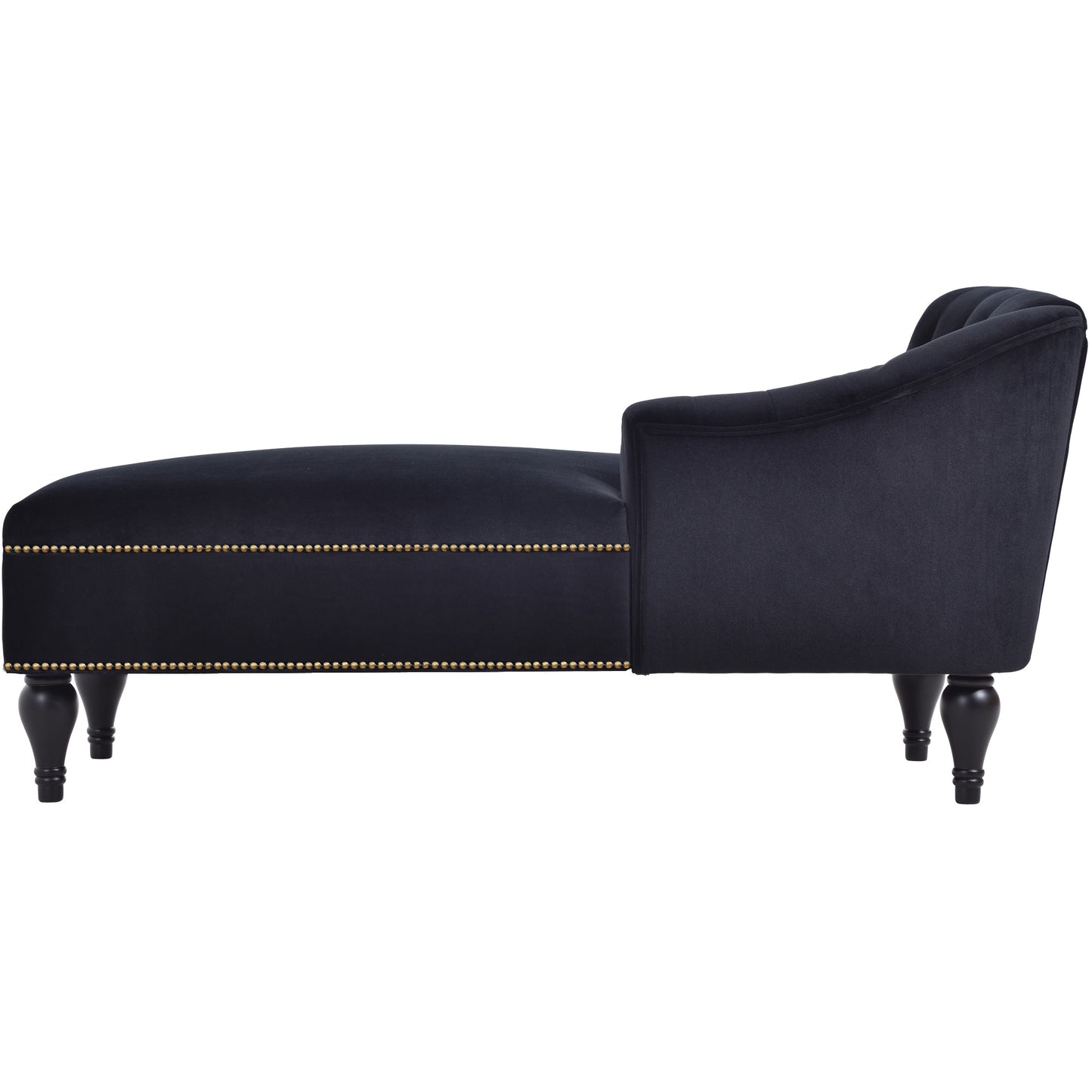 SYNGAR Modern Lounge Chaise Indoor, Leisure Sofa Accent Chair Upholstered Couch, Button Tufted Seat with Matching Accent Pillow, and Solid Wooden Legs