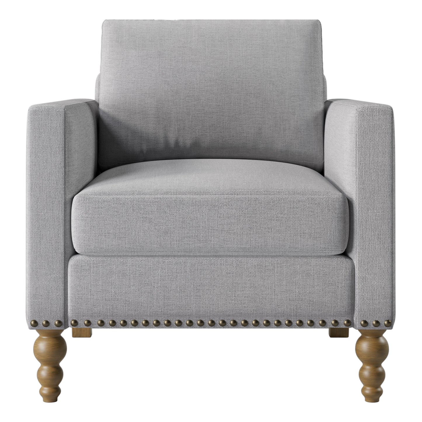 SYNGAR Accent Chair for Living Room, Bedroom Comfy Reading Armchair, Mid Century Modern Arm Chair Soft Upholstered Cozy Side Single Sofa Chair Relaxing Seating, Beige