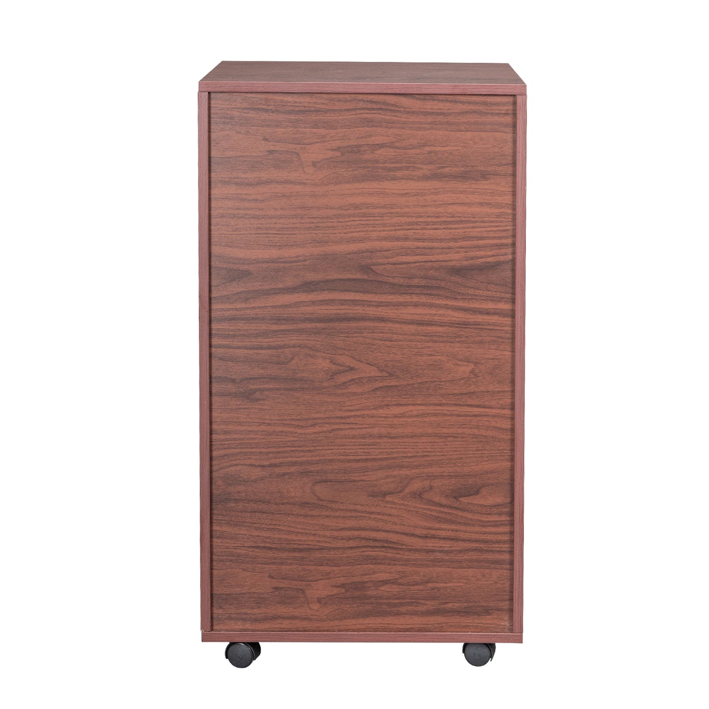 SYNGAR 7 Drawer Walnut Dresser, Modern Chest of Drawers with Wheels and Large Storage Capacity, Floor Storage Cabinet Closet for Living Room, Bedroom, Hallway, Nursery