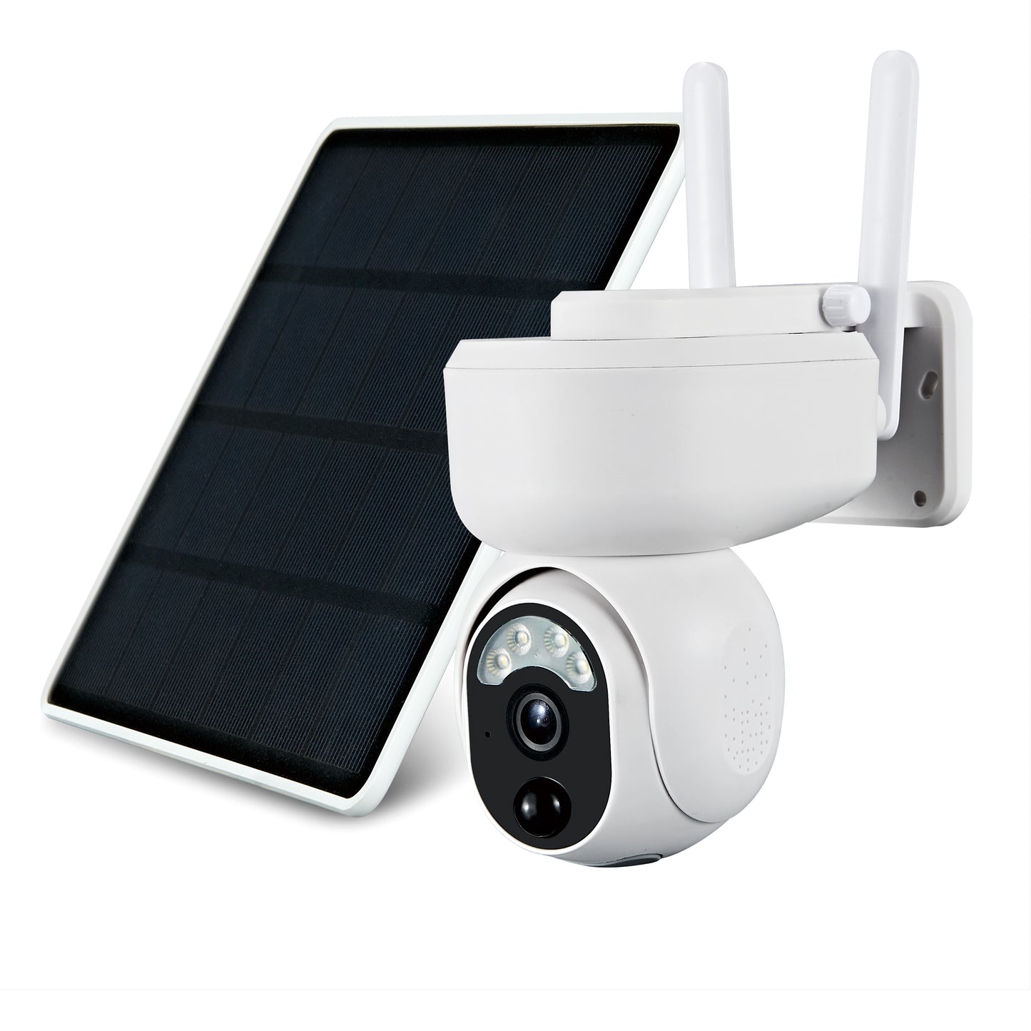 Security Camera Outdoor, 1080P WiFi Wireless Solar Camera with Color Night Vision and Motion Detection and Siren, Pan 360° View, 2 Way Audio