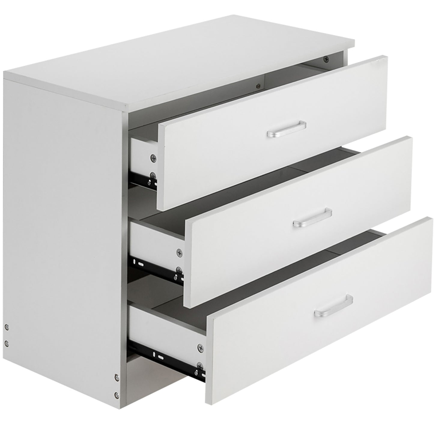 SYNGAR Black 4 Drawer Dresser, Chest of Drawers for Bedroom, Modern Storage Cabinet Dresser Organizer Unit with Handle for Living Room, Closet, Hallway, Nursery