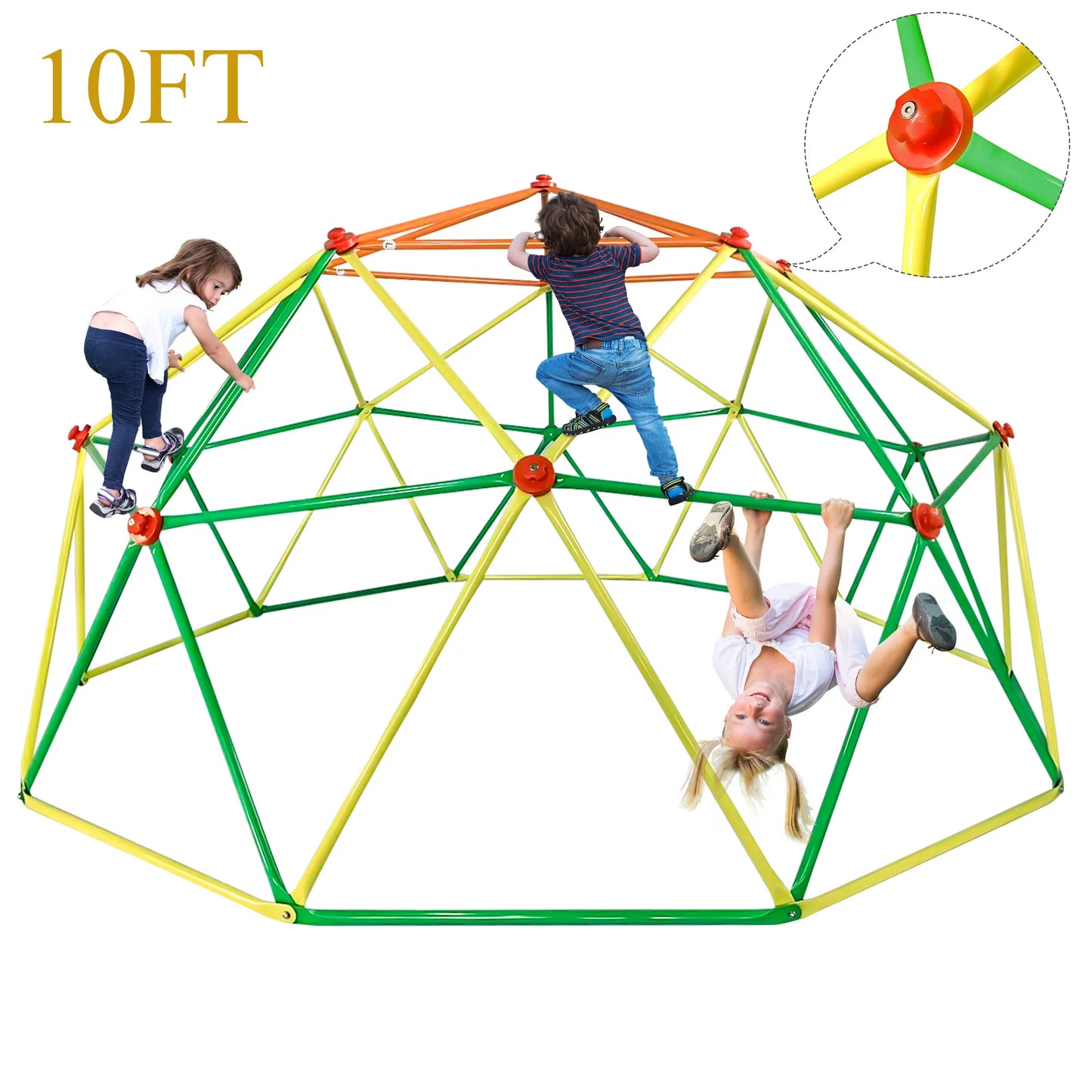 6ft Climbing Dome, SYNGAR Kids Outdoor Geometric Dome Climber, Jungle Gym Dome for Boys/Girls Age 3-12 Years, Children Play Center, Support up to 500 lbs, D5599