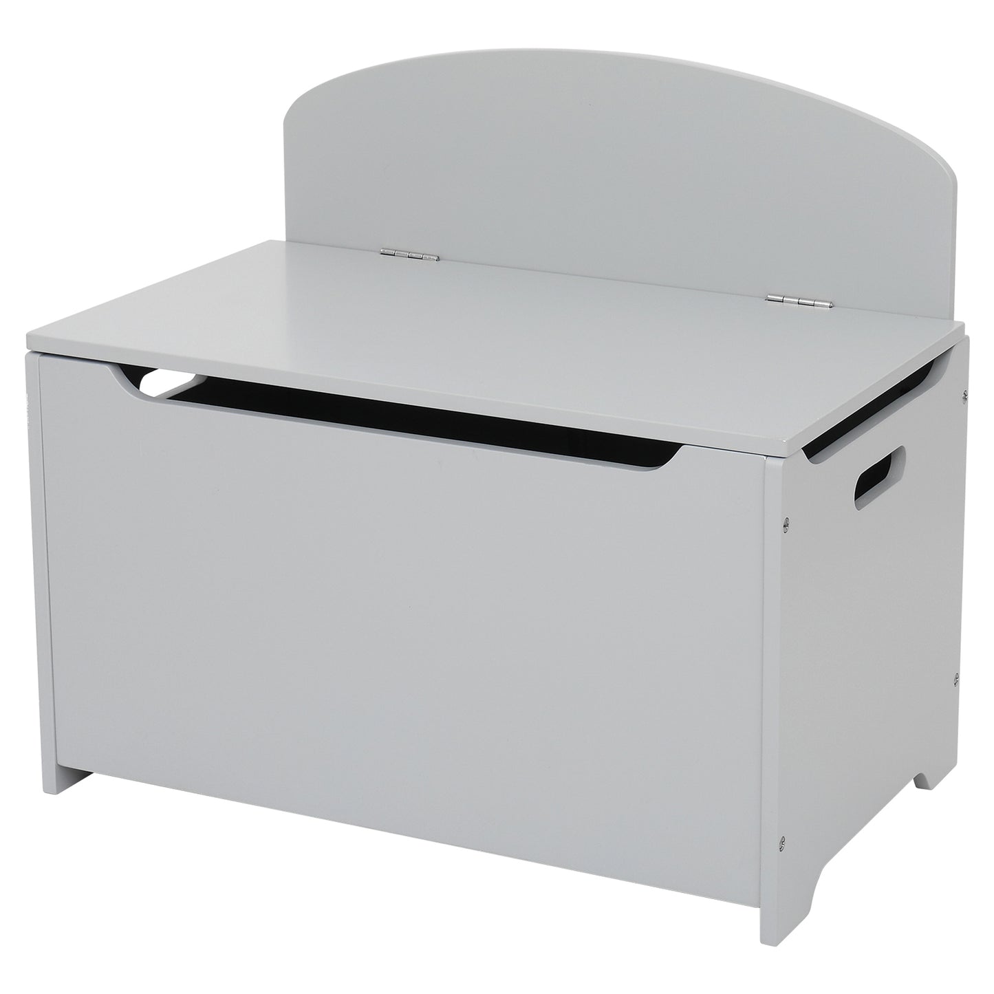 Kids Toy Chest, Wooden Storage Box Organizer with Seating Bench, Safety Hinged Lid and Large Storage Space, Boys and Girls Wooden Storage Chest Cabinet for Living Room, Bedroom, Playroom, White, C01