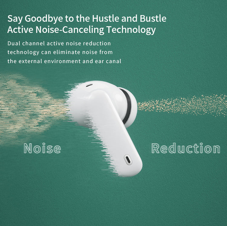 SYNGAR Wireless Headphones, 5.1 Bluetooth Headset with Touch Control and Noise Cancelling, Automatic Pairing Headphones in Ear, White