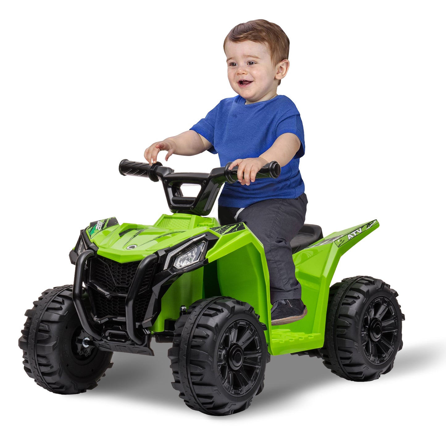 SYNGAR Kids Ride on ATV, 6V Toy Vehicle with Rechargeable Battery, Electric Ride On Toy, Battery Powered Car for Kids Girls Boys, Black