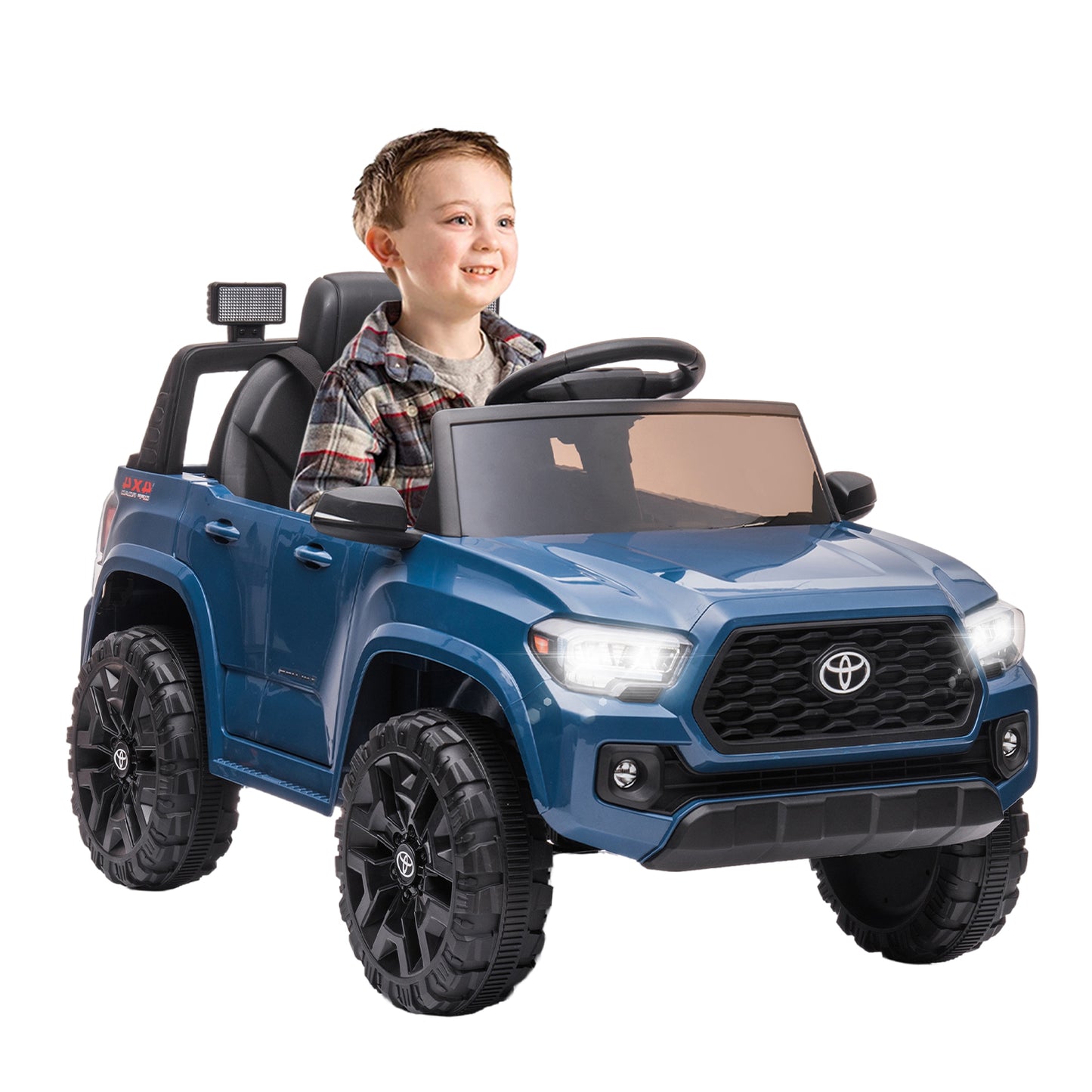 SYNGAR Blue 12 V Toyota Tacoma Powered Ride-On with Remote Control