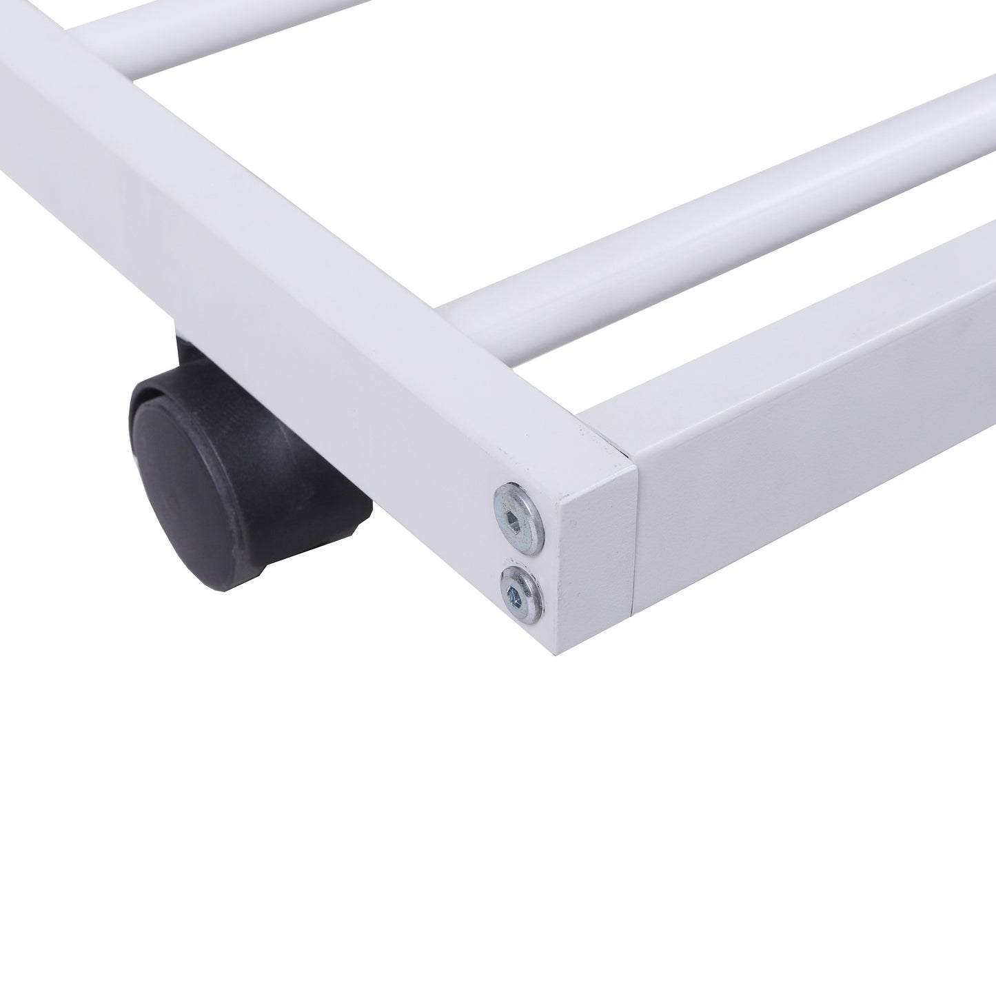 SYNGAR Daybed with Trundle, Twin Size Metal Daybed with Pop Up Trundle, Sofa Bed Day Beds Frame, Bedroom Living Room Furniture for Kids Boys Girls Adults Guest, White