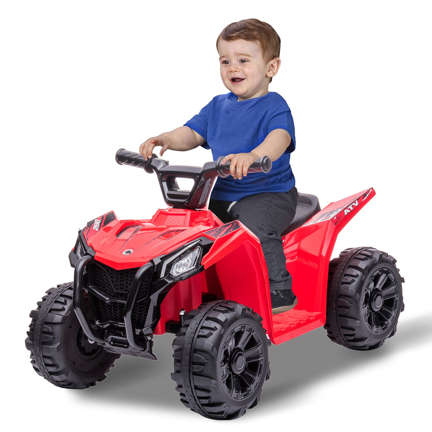 SYNGAR Kids Ride on ATV, 6V Toy Vehicle with Rechargeable Battery, Electric Ride On Toy, Battery Powered Car for Kids Girls Boys, Black