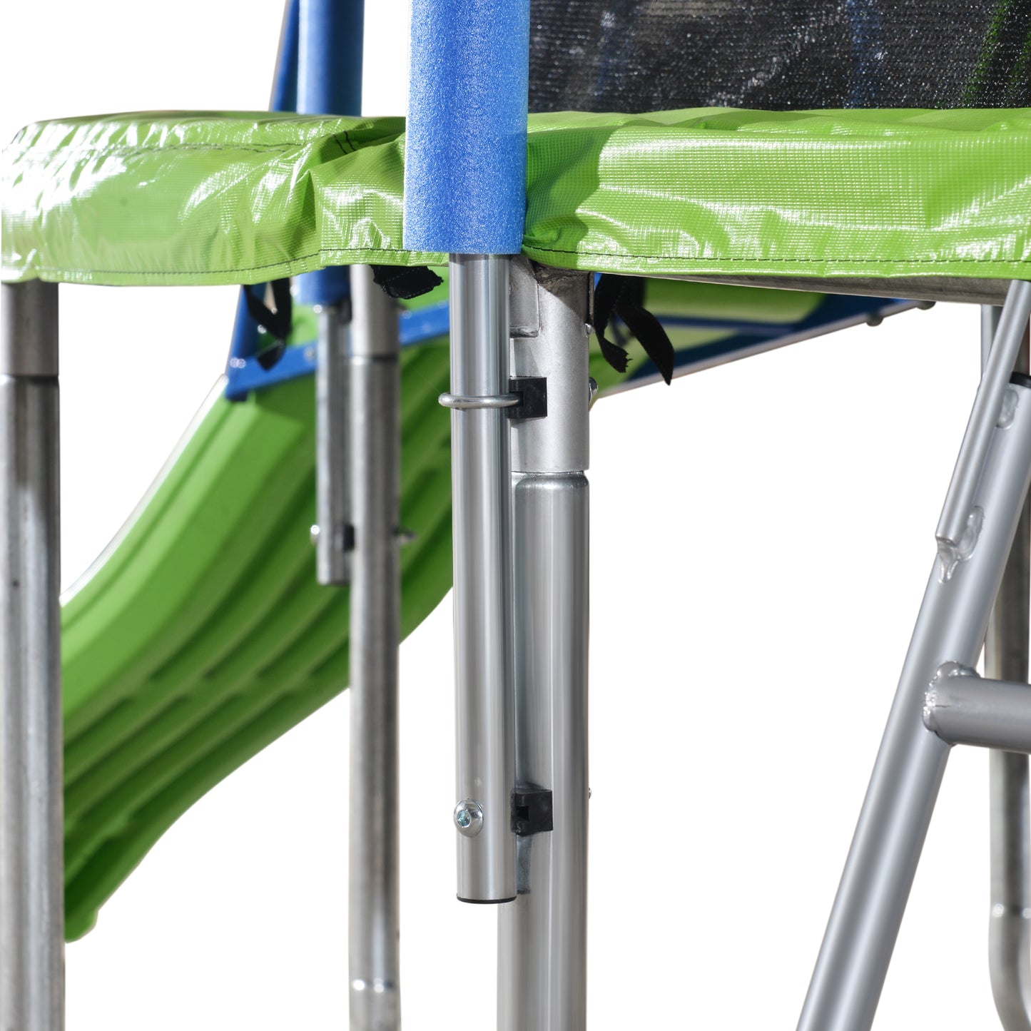 Trampoline and Swing Set, 12FT Trampoline with Slide, Basketball Hoop and Enclosure Net, Outdoor Jumping Fitness Trampoline for Yard, Patio, School, Recreational Trampoline for Kids/Adults, D7691