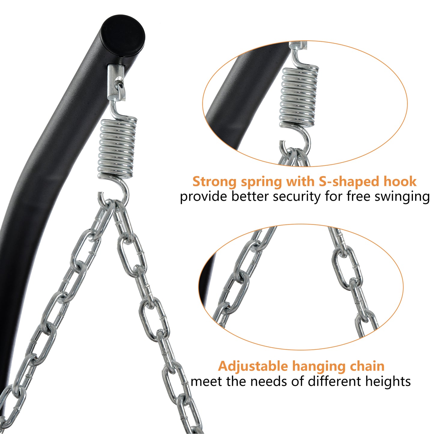 SYNGAR Egg Chair with Stand, Wicker Swing Chair, Patio Hammock Chair with Soft Cushion, Indoor Outdoor Balcony Bedroom Basket Hanging Lounge Chair, Heavy Duty Frame for 300 lbs Capacity, Red, Y024