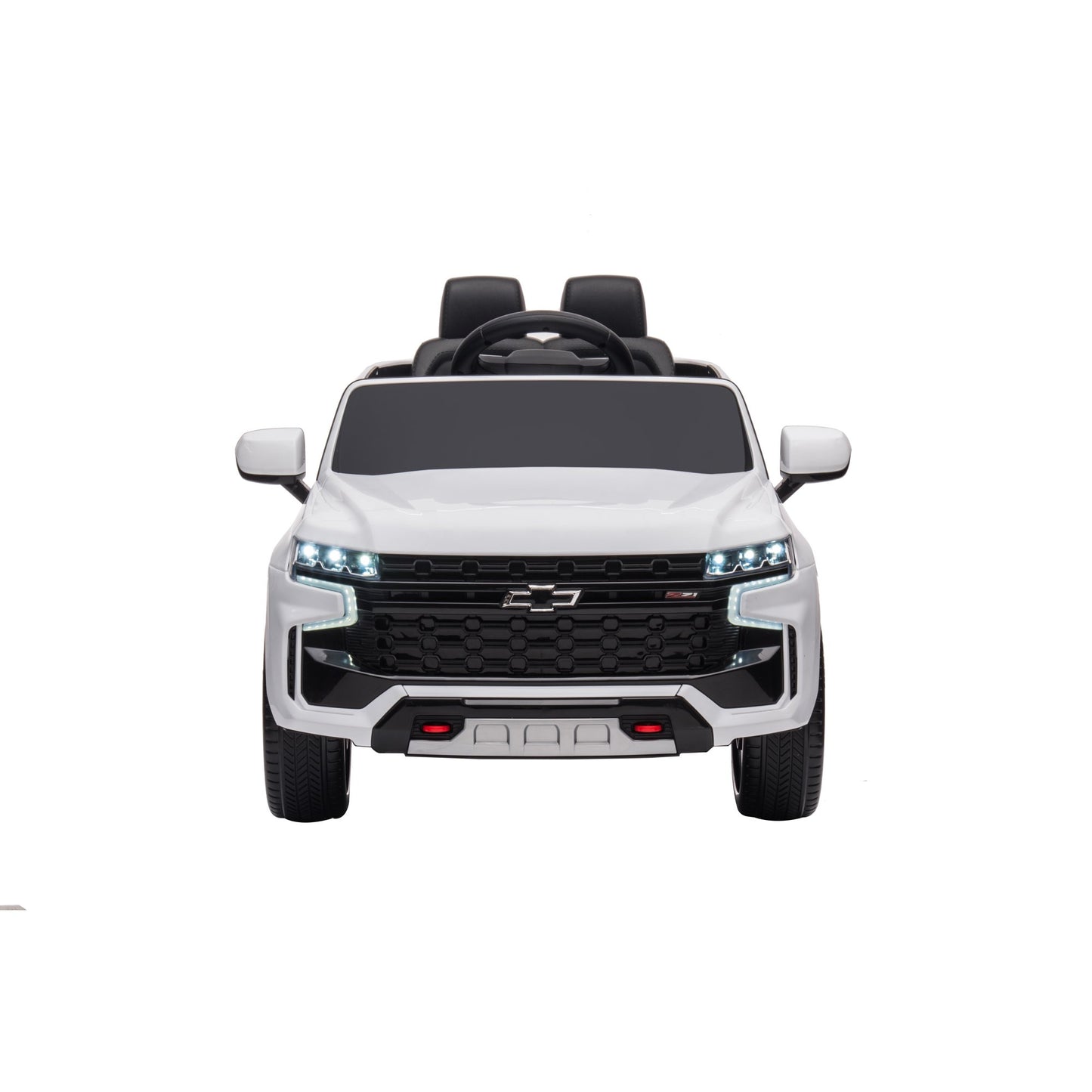 iRerts Licensed Chevrolet Tahoe 12V Battery Powered Car Toy for Girls Boys, Kids Ride on Car for 3 4 5 Yrs with Remote Control, LED Lights, MP3, Seat Belt, Electric Truck for Kids Birthday Gift, White