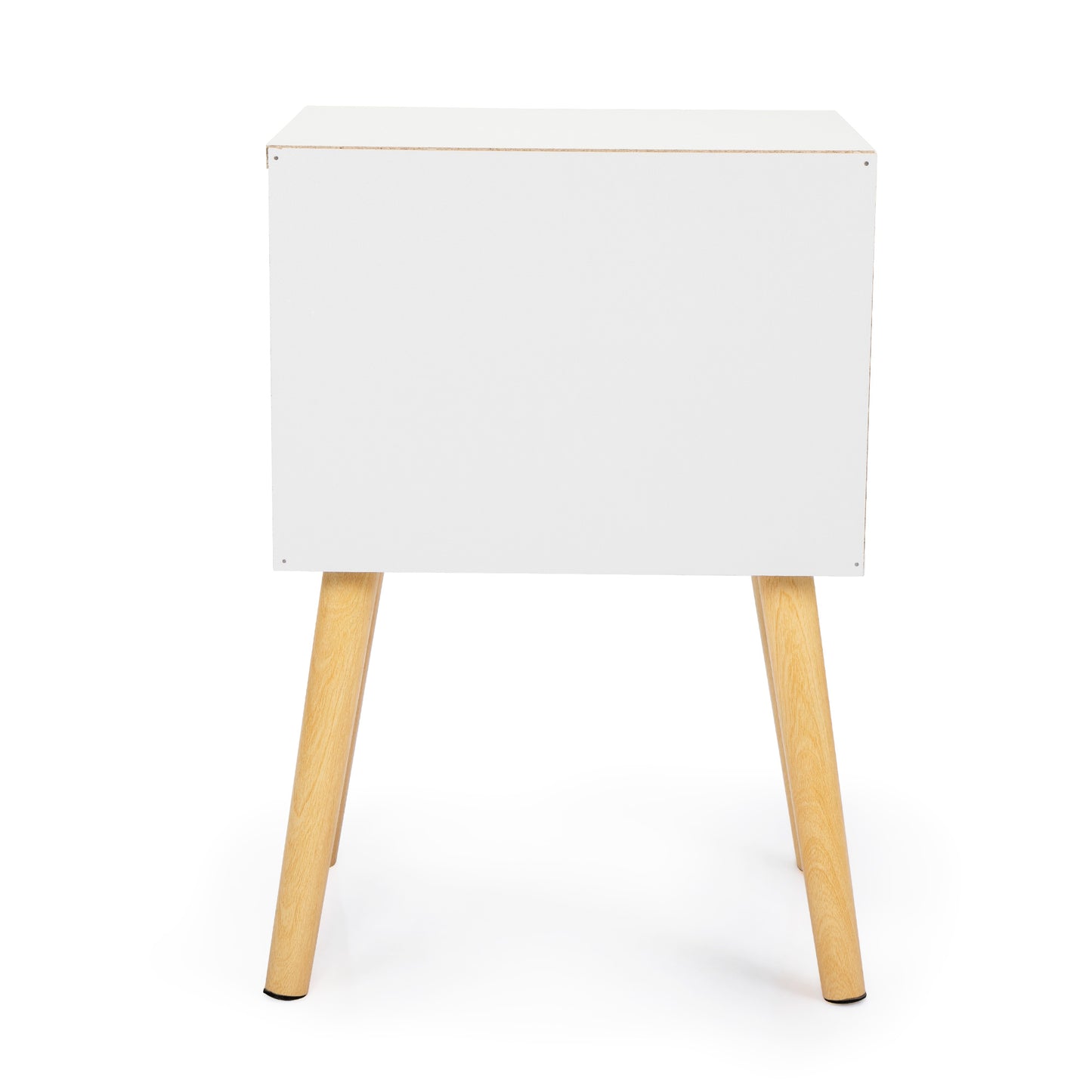 SYNGAR End Table Set of 2, Modern Bed Side Table Nightstand with Drawers, Bedside Table for Bedroom, White, LJ161