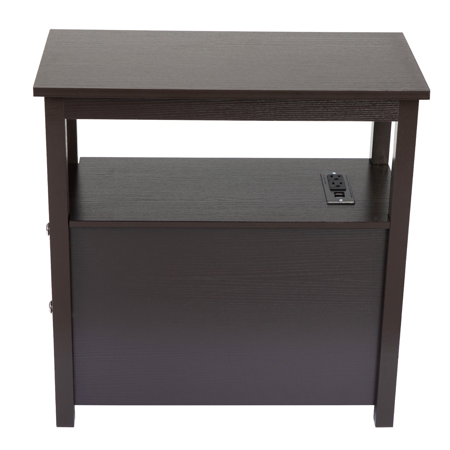 SYNGAR Side Table Set of 2 with Charging Station, End Table with USB Port and 2 Drawers for Bedroom Living Room, Coffee