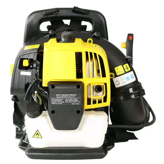 SYNGAR Leaf Blower Gas Powered Backpack with Extention Tube for Snow Blowing and Cleaning, 52CC 2-Cycle, Yellow, Not for Sale in California, LJ2428