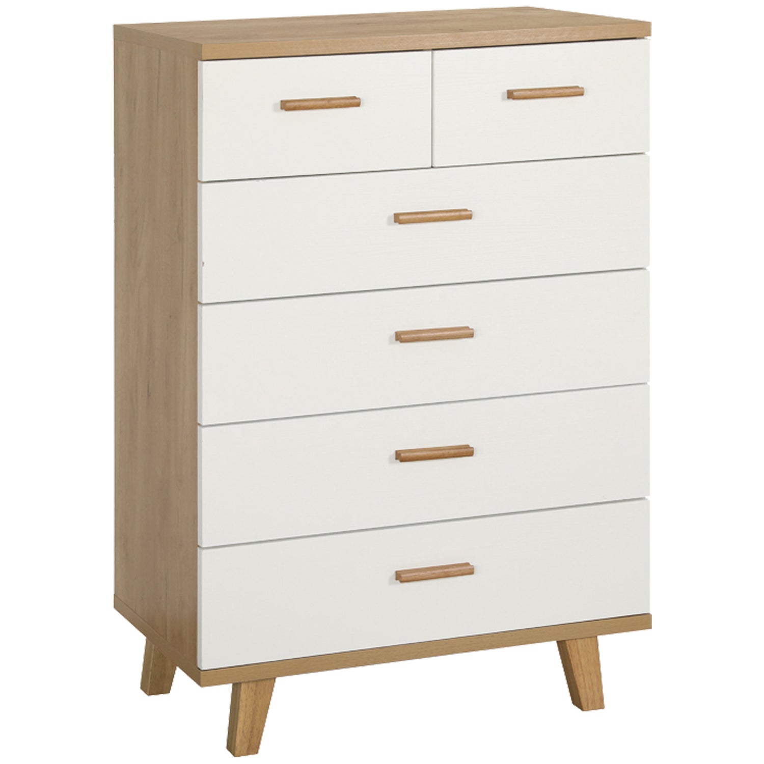 SYNGAR 6 Drawer Dresser, Chest of Drawers for Bedroom, Tall Storage Ca ...