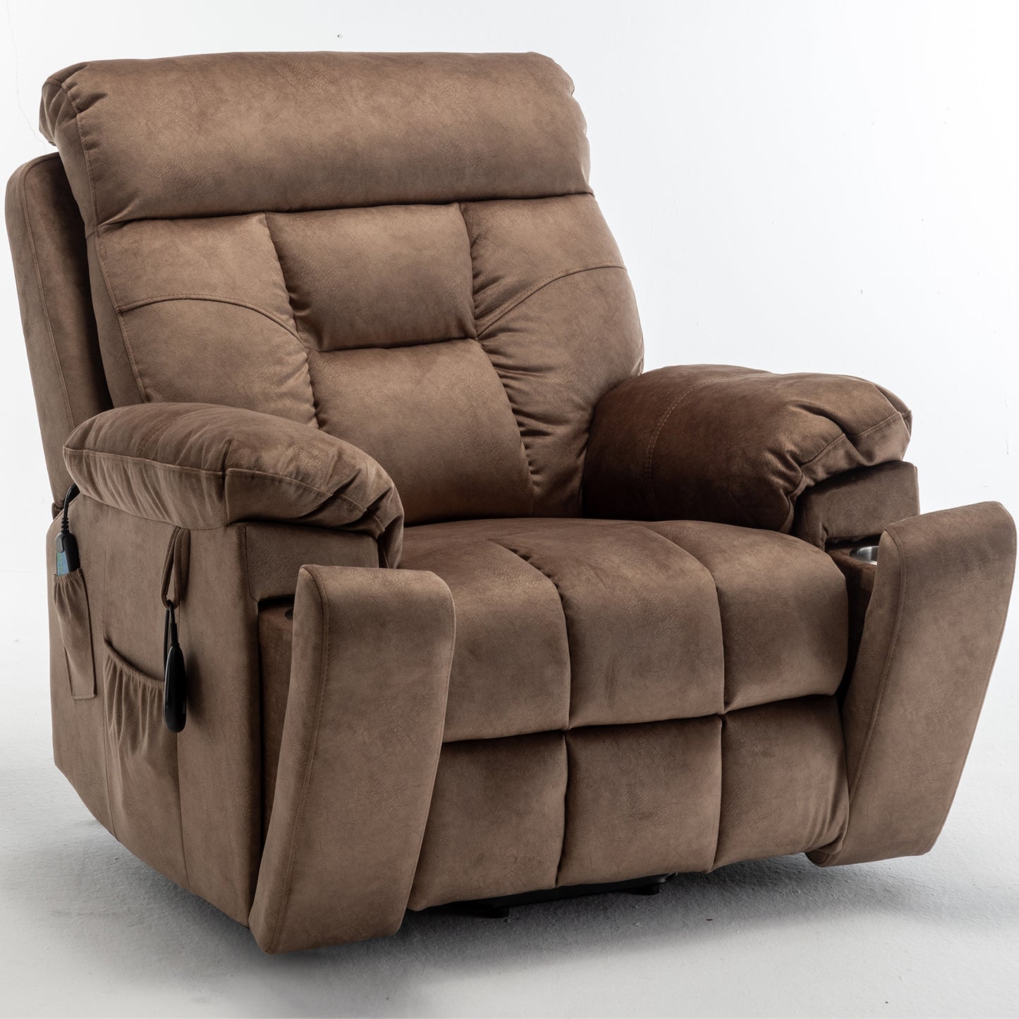 SYNGAR Large Power Lift Recliner with Massage and Heat, Oversized Wide with Hidden Cup Holders and Side Pockets, Ergonomic Lounge Chair for Home Theater Living Room, Remote Control