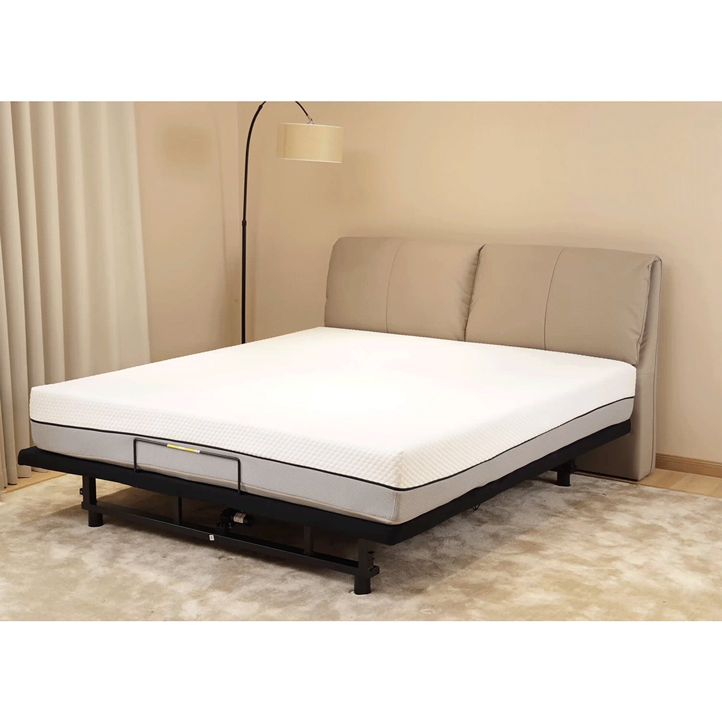 HSUNNS Electric Adjustable Bed Twin XL, Smart Bed Frame for Adjustable Base with Remote Control, Adjustable Twin Xl Bed Frame, Independent Head and Foot Incline, Easy Assembly, Black